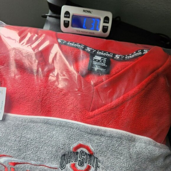 Vintage 90s Y2K Starter Team Ohio State Buckeyes OSU Pullover Fleece Sweatshirt - Picture 15 of 15